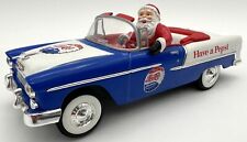 Pepsi Cola Santa Claus Driving Chevy Bel Air Convertible Diecast Bank Liberty picture