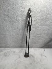 Vintage African Hand Carved Wooden Statue Stick Figures Sculptures 14.5” Tribal picture