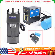 250W 110V AC Gear Reduction Motor Electric&Variable Speed Control Reversible TOP picture