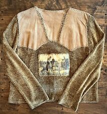 Stunning Lianne Barnes Rare Never Worn Vintage 90s Western Knit Patchwork Jacket picture