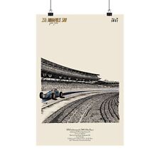 1951 Indianapolis 500 Vintage Race Poster Wallard Indy-500 Racing Car Art Print picture