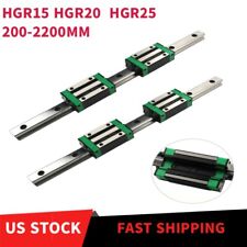 2x HGR15 HGR20 HGR25 Linear Guide Rail +4x HGH15CA HGH20CA HGH25CA Block CNC DIY picture