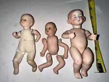 Vintage  Bisque Girl or boy Dolls- Lot Of 3 Assorted Lot picture