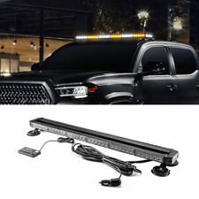 28 Mode Strobe Light Bar Rooftop Double Side Emergency Warning 78LED Amber White picture