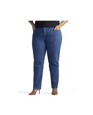 Lee Womens Plus Size Relaxed Fit Side Elastic Tapered Leg Jean, Pepper Stone22W picture