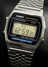 Vintage New 1992 CASIO W34 (415) Men’s 34mm Digital Watch Steel Bracelet JAPAN picture