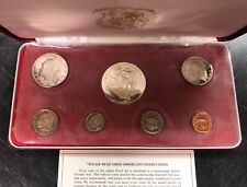 1974 LIBERIA 7 COIN PROOF SET WITH STERLING SILVER $5 ELEPHANT COIN W/BOX picture