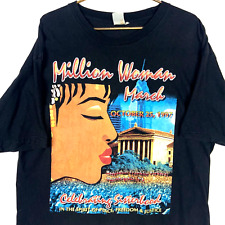 Vintage Million Woman March T-Shirt Size XL 1997 Double Sided Rap Tee 90s picture