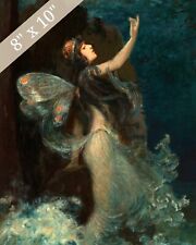 Vintage Water Nymph Painting Giclee Print 8x10 on Fine Art Paper picture