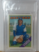 Topps 1988 566 Charlie O'Brien Brewers Baseball Card Slab NM-MT picture