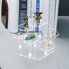 7 Tier Clear Acrylic Display Riser Cupcake Stand Shelf Fit Decor & Organiser USA picture