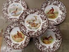 Spode Woodland Set Of 5 Dinner Plates- 5 classic unique designs all  birds picture