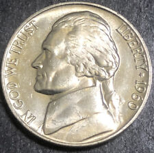 1960 JEFFERSON NICKEL 5C. NICE FULL STEPS. Right from Original Bank Roll picture
