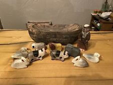 Vintage Handmade Wood Noah’s Ark picture