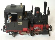 Vintage Black LGB 2010 G Scale 0-4-0 Steam Locomotive w/ Figure No. 1994 No Box picture