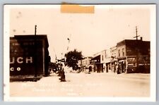 Vintage RPPC Main Street Dunkirk Ohio 1940s Coupes, Coca Cola Sign, Market sign. picture