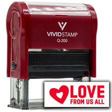 Vivid Stamp Love From Us All Self Inking Rubber Stamp picture