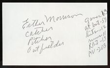 Esther Schmattze Morrison signed autograph 3x5 card AAGPBL Baseball Player AA061 picture