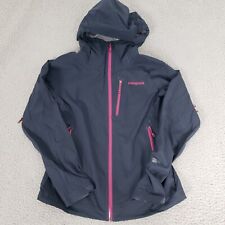 Patagonia Jacket Womens Small Black H2NO Rain Coat Hooded Lightweight Packable picture