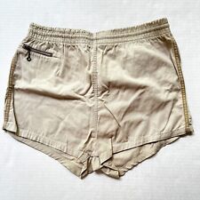 Vtg 40s 50s Manhattan Swim Shorty Shorts Trunks Mens Size 32 Cotton Khaki Brief picture