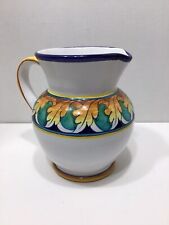 Vintage FIMA DERUTA ITALY Water Pitcher 7 1/2” BEAUTIFUL picture