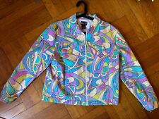 Vintage 90's groovy psychedelic cotton jean jacket style Redd Jeans sequin sz 12 picture
