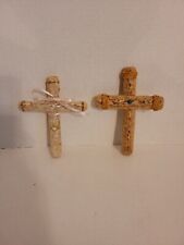2 Simple Crosses Handmade Marked 6