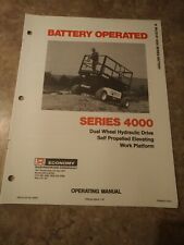 Snorkel Economy Wildcat 4000 Series Battery Man Lift Operator's Manual 1987 picture