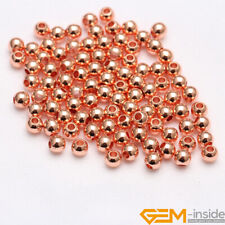 14K 18K Yellow Gold Filled Round Spacer Beads Jewelry Making 100pcs Hypoallergen picture