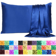 Luxurious Satin Silk Pillowcase Soft Bedding Standard Queen King Pillow Cover picture