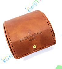 New 2024 Breitling Genuine Leather Brown Watch Box / Travel Case -  picture