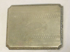 Antique E.A.M. U.S.A. ornate detailed silver-tone hard case shell holder   picture
