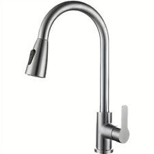 Kitchen Sink Faucet Brushed Nickel Single Handle Swivel Pull Down Sprayer Mixer picture