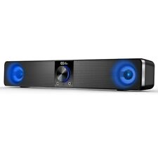 Computer Speakers Wired Sound Bar with 3 Light Modes USB 10W picture