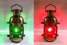 Lantern Electric Red/Green Lamp Decorative Hanging Lantern Marine Ship Set of 2  picture
