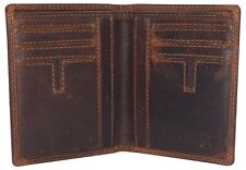 Vintage Leather Mens Slim Bifold Wallet RFID Blocking Credit Card Holder Wallets picture