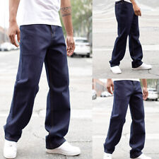 Victorious Men's Casual Essential Baggy Fit Comfortable Raw Denim Jeans DL998 picture