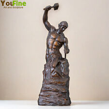 70cm Bronze Self Made Man Statue Hot Casting Art Sculpture Large Home Decor Gift picture