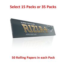 Rizla Super Thin Silver King Size Slow Burn Rolling Paper - Select 15 or 35 Pack picture