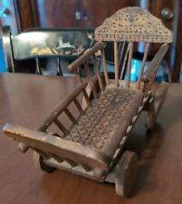 Daisy Antique Wood Cart Doll Toy American Stencil Decoration 1879 Owner Note picture