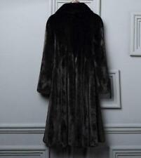 Winter Real Mink Fur Long Thick Ladies Coat Lapel Jacket Warm Parka Size M-4XL picture