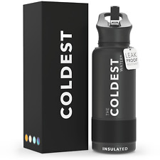 The Coldest 32 Sports Water Bottle Wide Mouth Insulated Stainless Steel-32oz Jug picture
