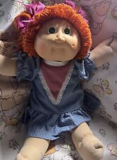 1985 Cabbage Patch Kids Girl Doll Red/Orange Hair, Green Eyes. Dimples. #HM1 picture