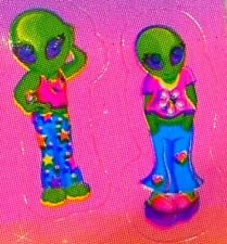 Vintage Lisa Frank Zoomer And Zorbit Stickers Rollouts Aliens picture