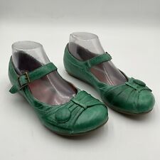 Miz Mooz Shoes Women’s 7.5 Green Leather Dulce Buckle Strap Mary Jane Casual picture