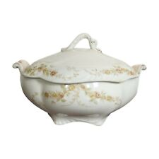 Antique Johnson Brothers Semi Porcelain Small 7 in Tureen Floral Motif  picture