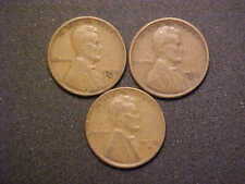 1928-29-30-S Set CIRC Lincoln Wheat Cents -3 Better Date Coins -d3422uxx picture