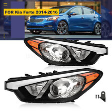 Headlights Pair For 2014 2015 2016 Kia Forte Left+Right Halogen Headlamps No LED picture