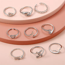 9Pcs/set Vintage Hollow Butterfly Carved Toe Rings Open Beach Foot Ring Jewelry picture