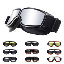 Motorcycle Goggles Vintage Leather Riding Glasses Scooter ATV Off-Road Eyewear picture
